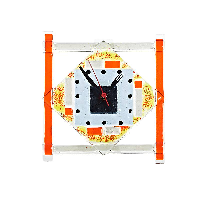 Wanduhr Orange "Clockworld" (25x28cm)