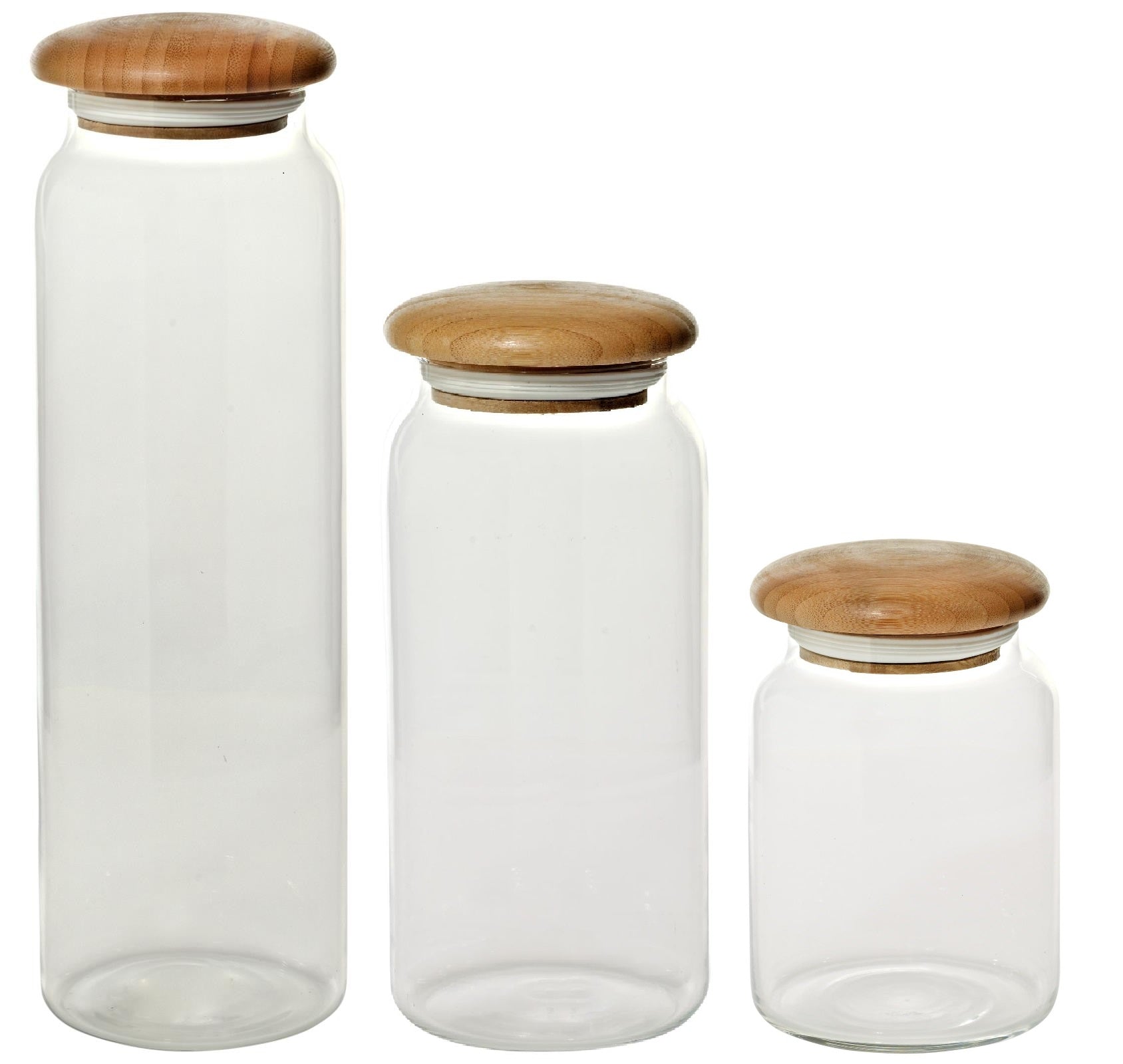 Vorratsglas Vorratsdose luftdicht mit Holzdeckel div. Größen