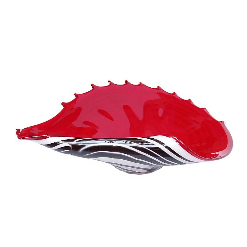 Glasschale Muschel Zebra Jozy Art Queen 35cm