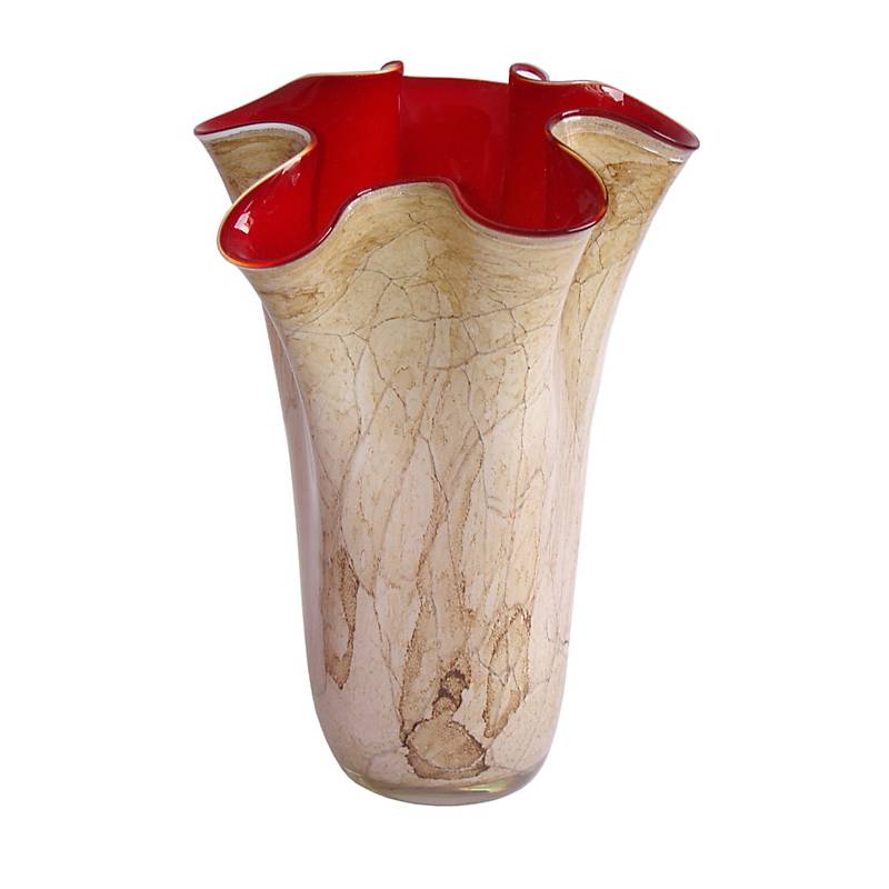 Blumenvase Jozy creme-rot Art Queen 37cm