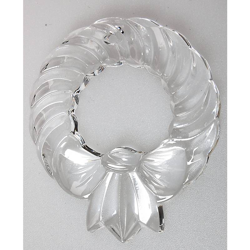 Glasanhänger Baumschmuck Kranz klar Bleikristall 7,5 cm