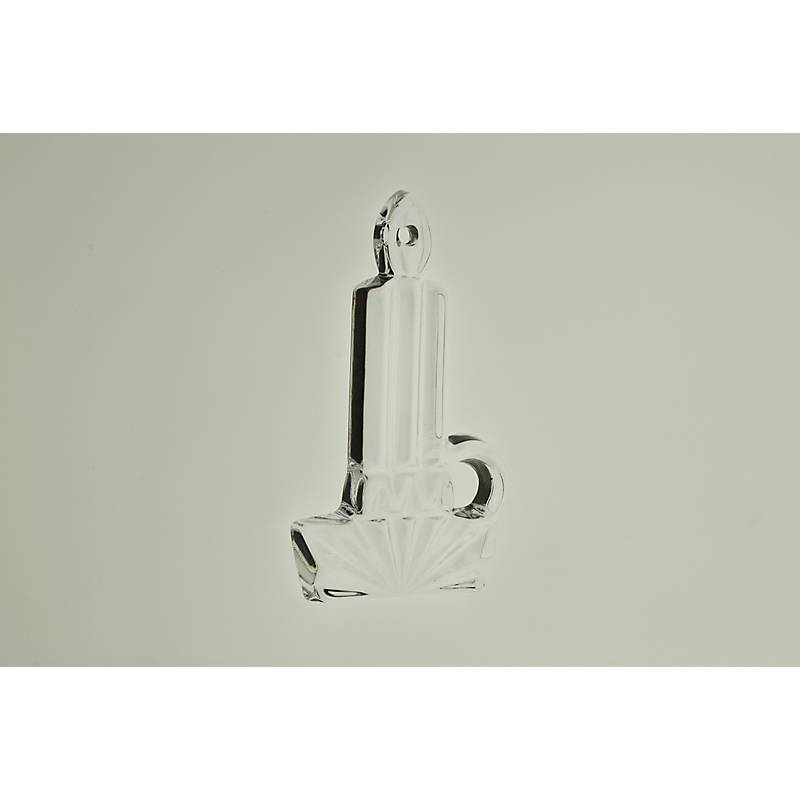 Glasanhänger Baumschmuck Kerze klar Bleikristall 8,5 cm