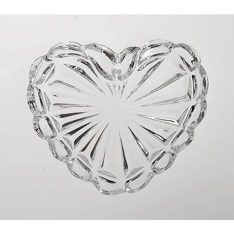 Glasanhänger Baumschmuck Herz klar Bleikristall 7 cm