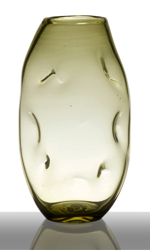 Blumenvase Glas freigeformt Dekovase Rocky Grün H 31 cm