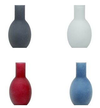 Vase Glasvase klein Matt Höhe ca. 15cm