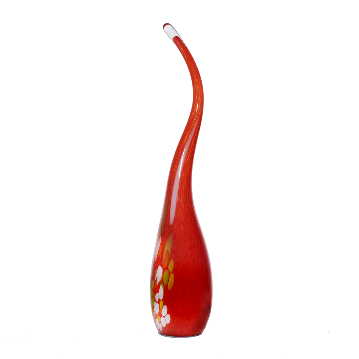 Glasskulptur Flamme 43cm inkl. Stab