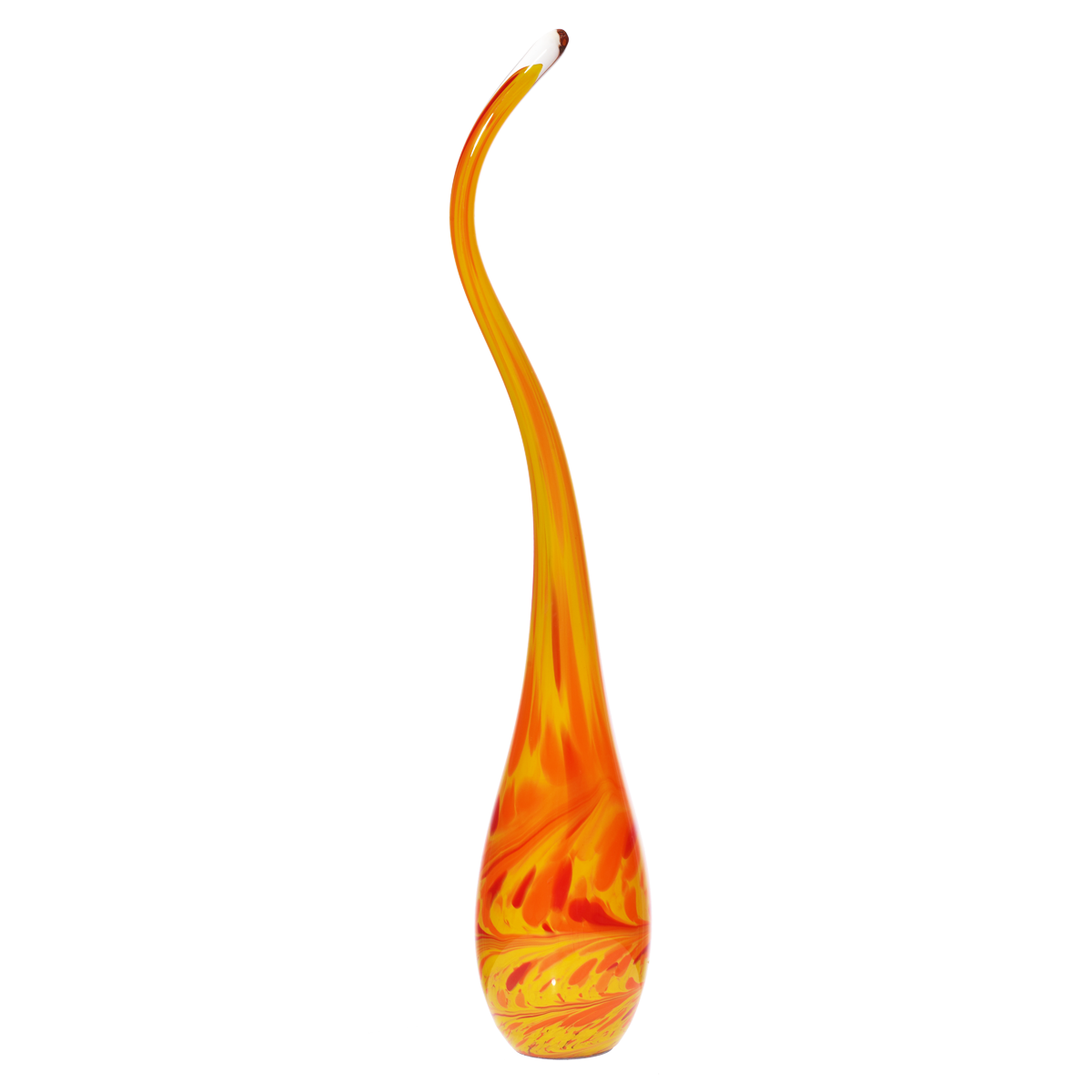 Gartenskulptur Glasflamme 65cm orange inkl. Stab