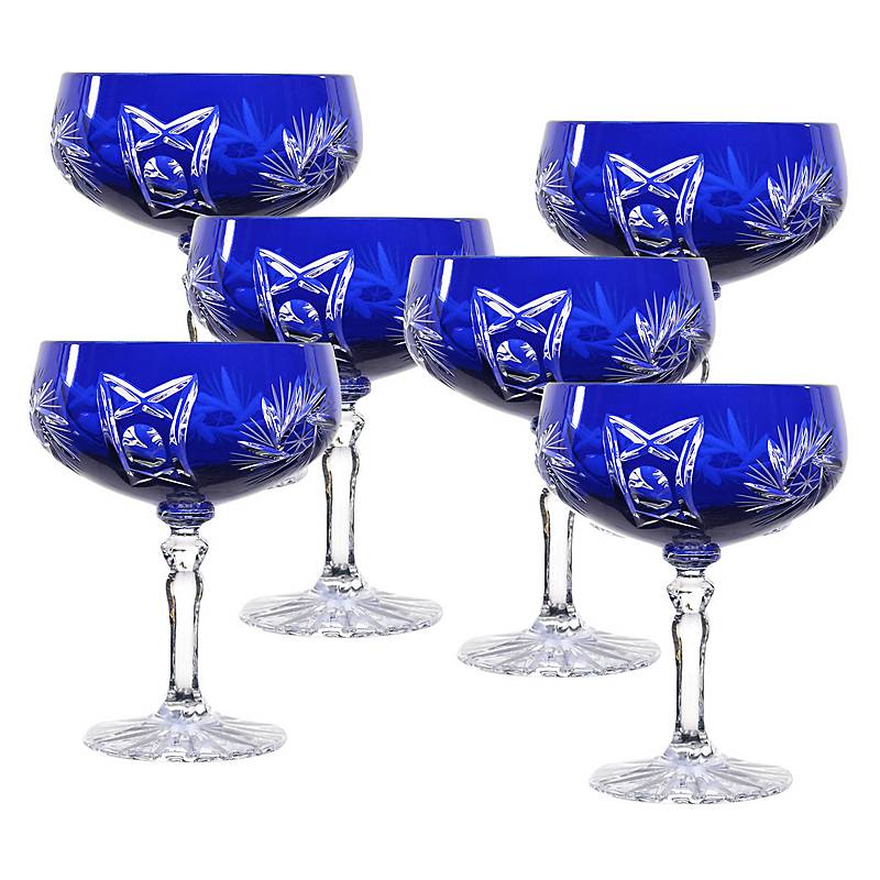 Sektschale blau Schleuderstern 6er Set (200ml)