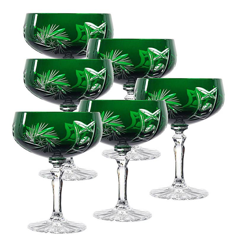 Sektschale grün Schleuderstern 6er Set (200ml)