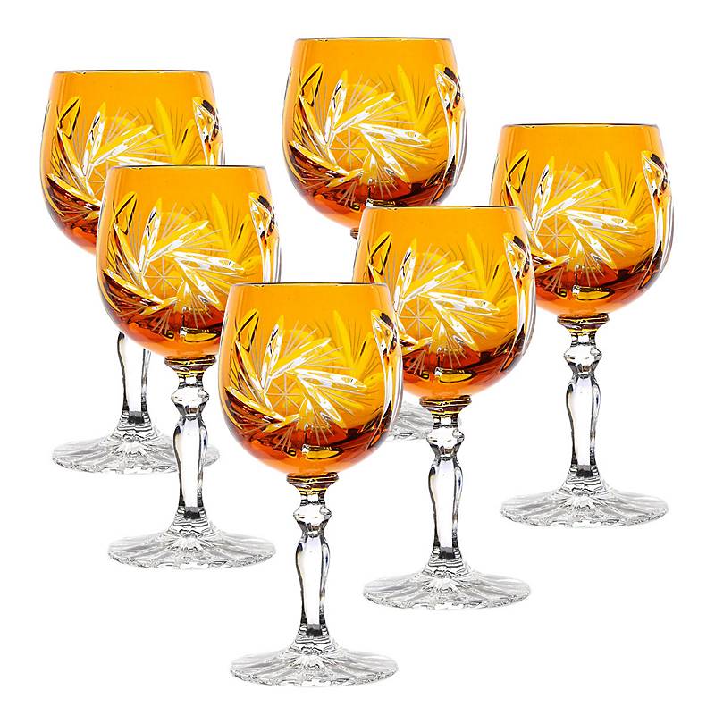 Likörglas gelb Schleuderstern 6er Set (60ml)