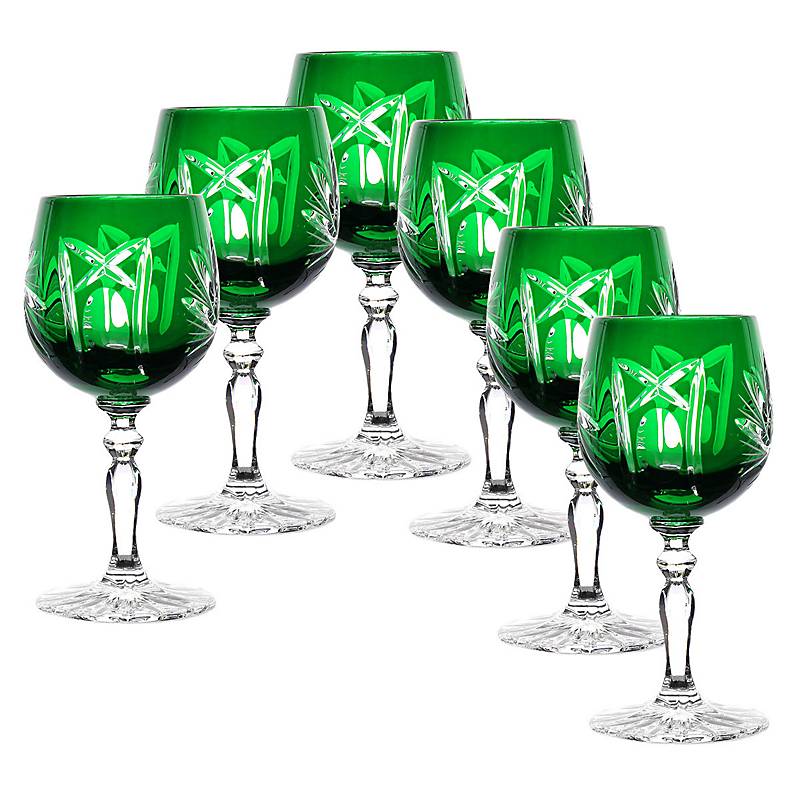 Likörglas grün Schleuderstern 6er Set (60ml)