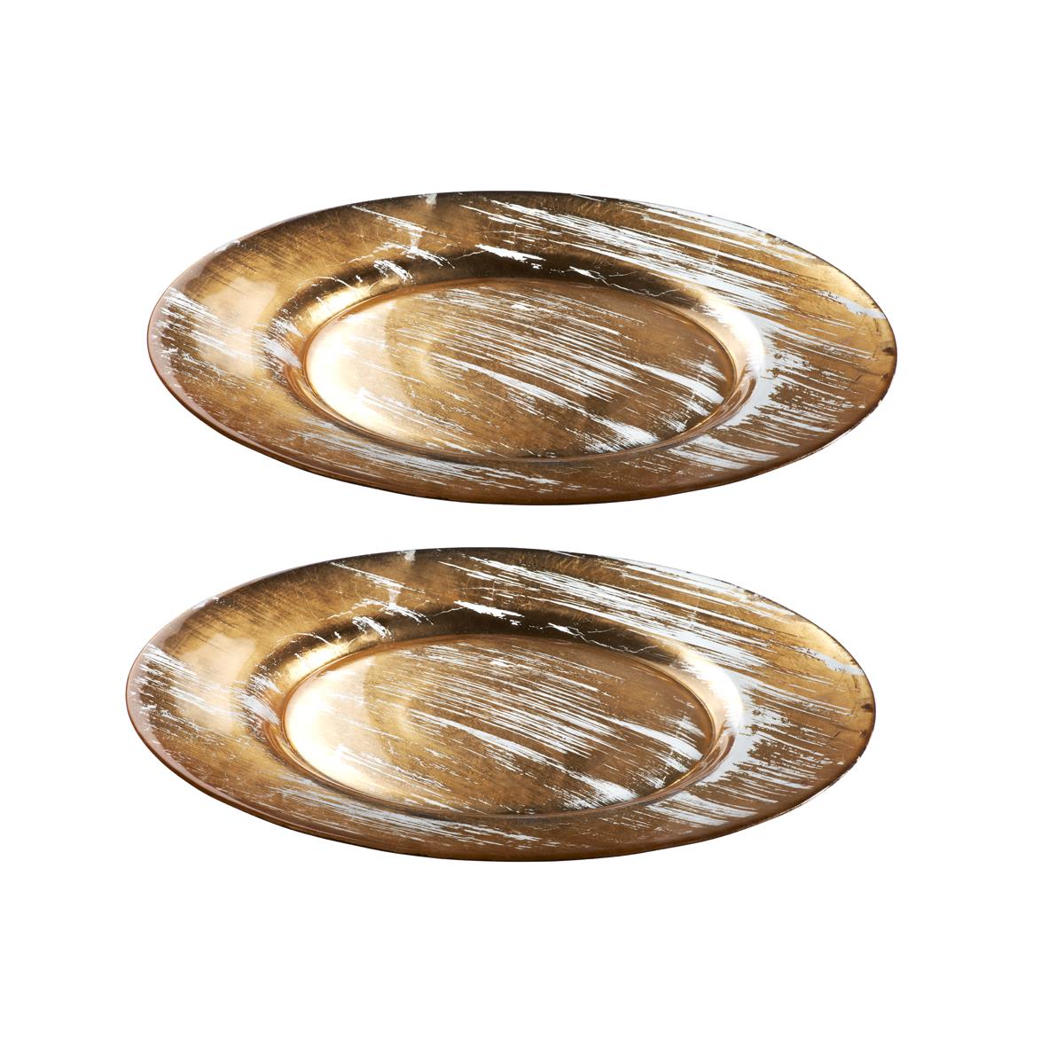 Teller "Golden Dust" 2er Set (33cm)