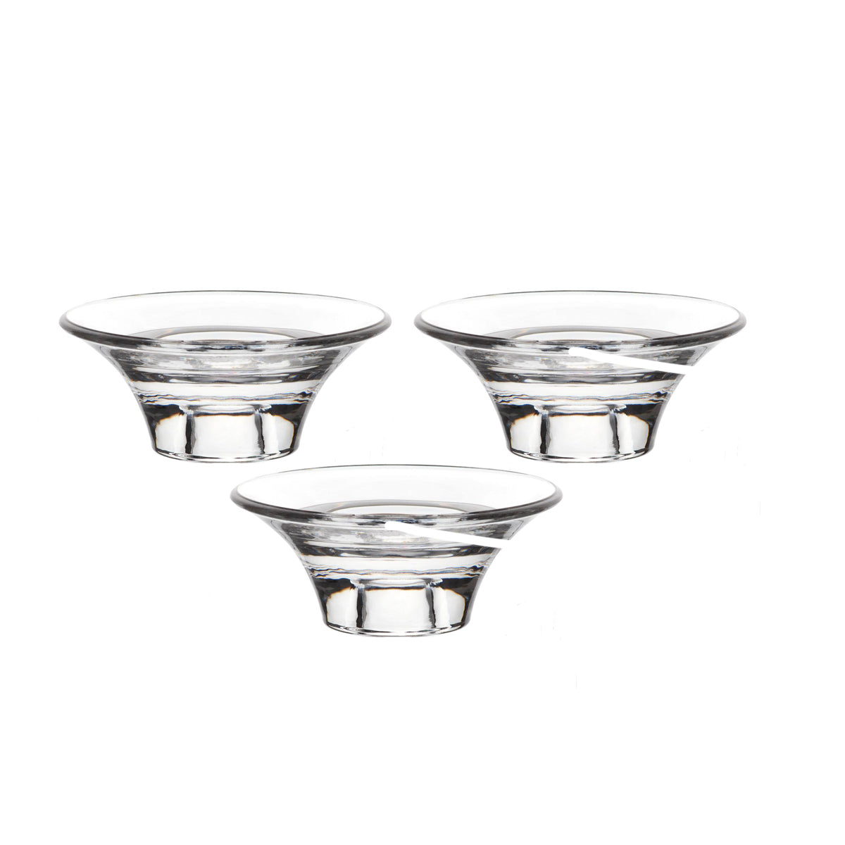 Multikerzenhalter aus Bleikristall 3er Set 4,5cm