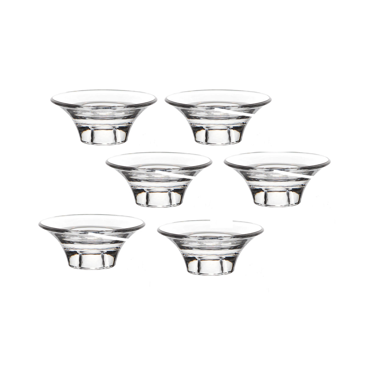 Multikerzenhalter aus Bleikristall 6er Set 4,5cm