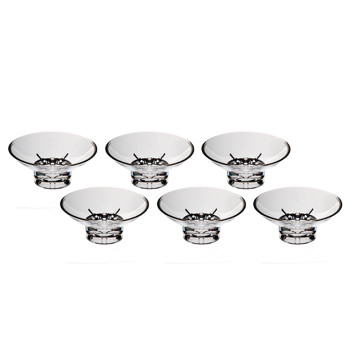 Seifenschale aus Bleikristll 6er Set (12cm)