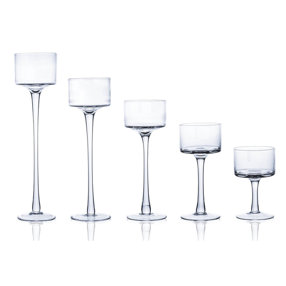 Teelichthalter auf Fuß verschiedene Höhen