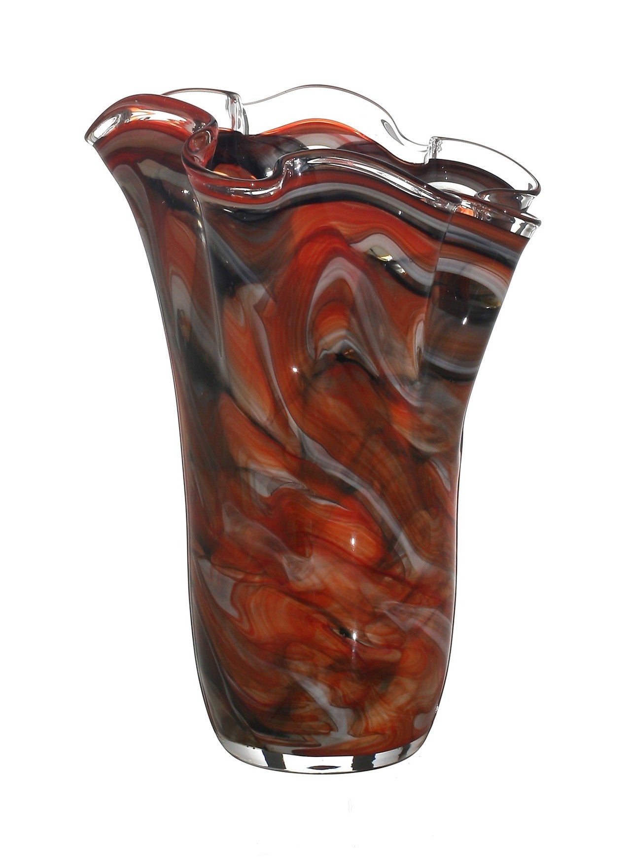 Blumenvase grau-rot Jozy Art Queen 35cm