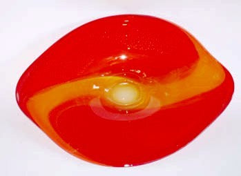 Glasschale Sunrise Jozy oval Art Queen 45 cm