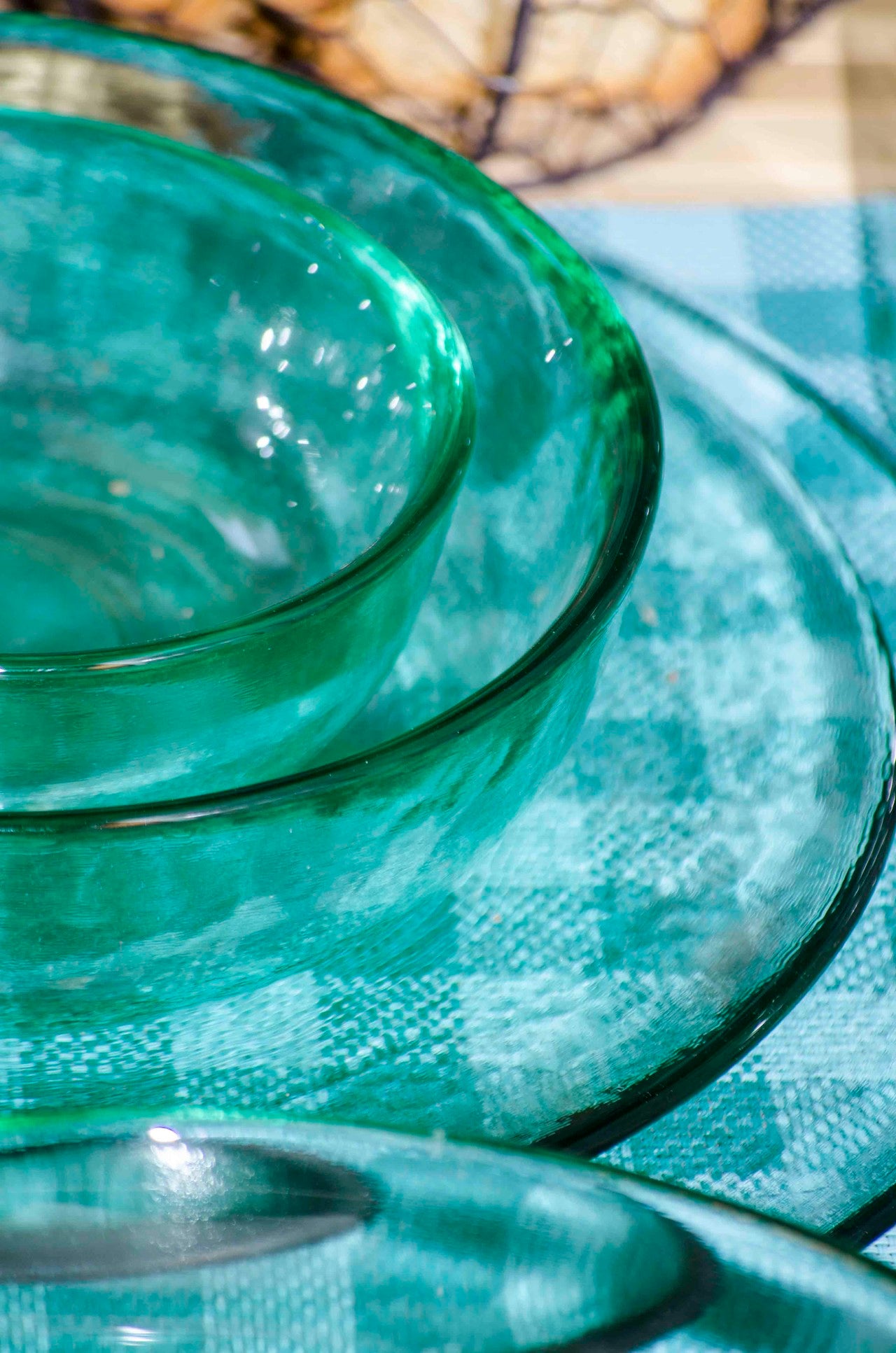 Glasschale Basico 20cm Salatschüssel Servierschale Recycling-Glas
