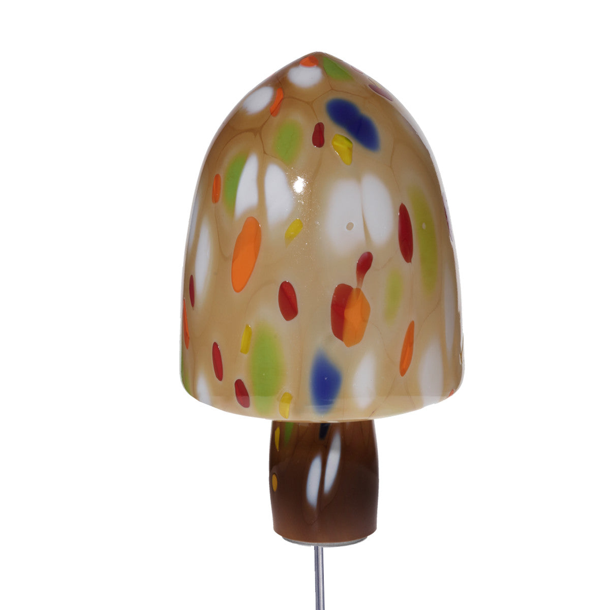 Glas-Hut-Pilz 25cm Gartenflair inkl. Stab