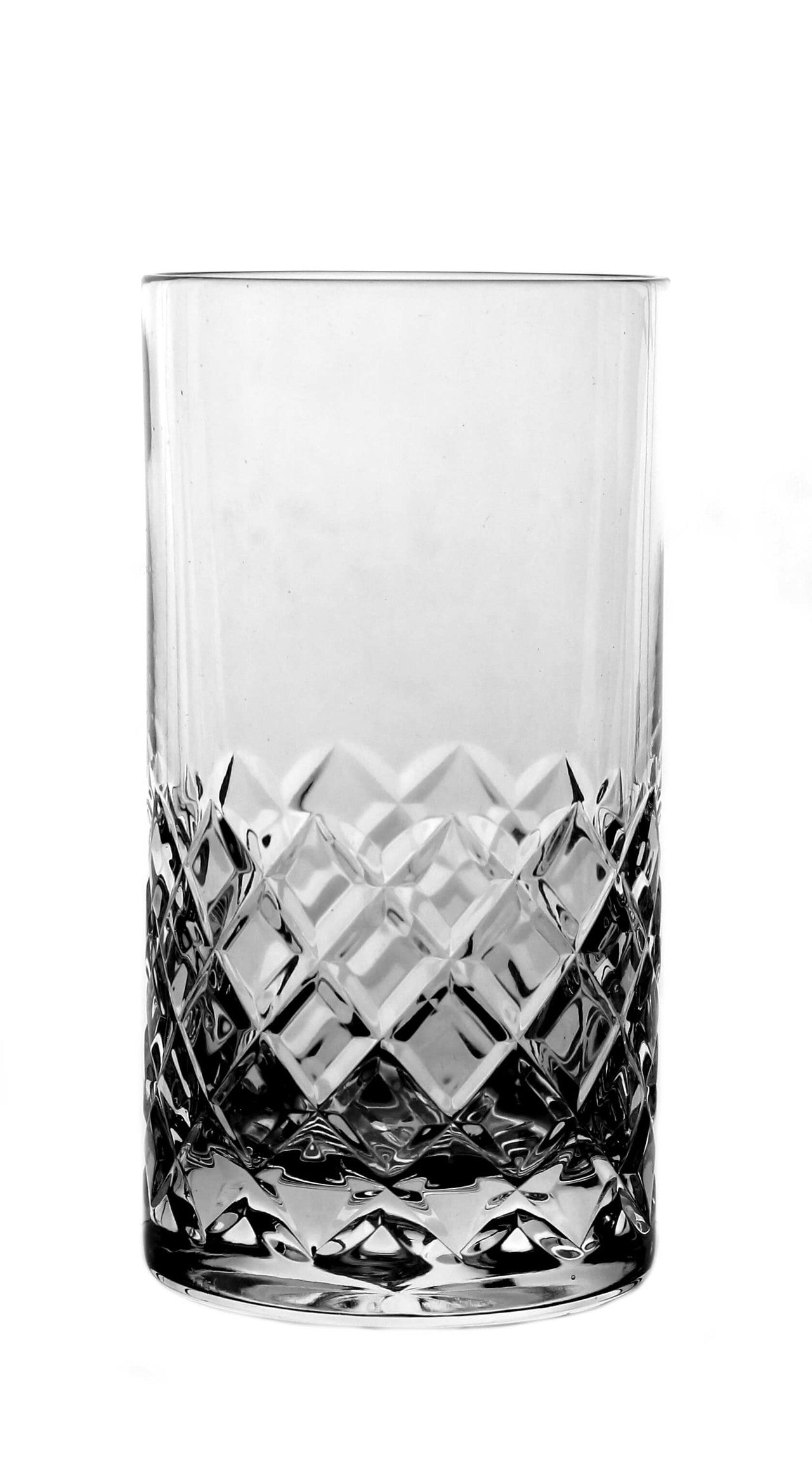 Trinkbecher Karo 300 ml Wasserglas Saftglas Bleikristallglas klar