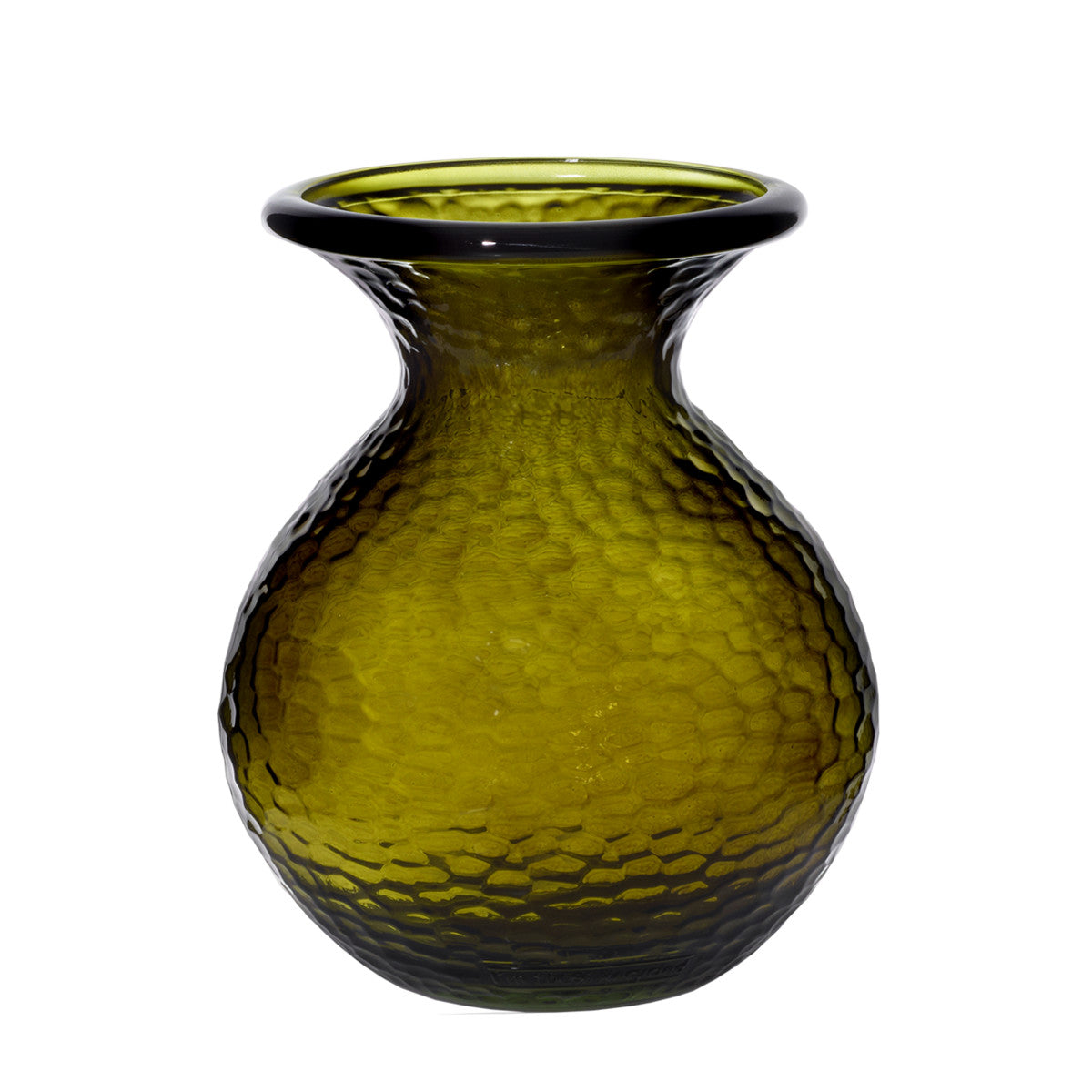 Glasvase Authentic 24,5cm grün Blumenvase rund Recycling-Glas