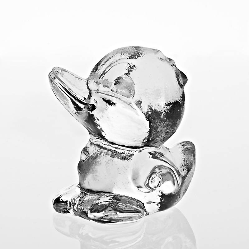 Figur Ente 9 cm, transparent, Glas