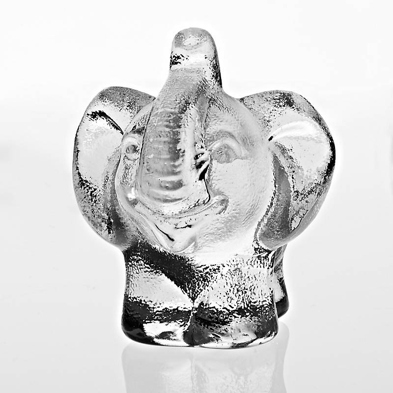 Figur Elefant 11 cm, transparent, Glas
