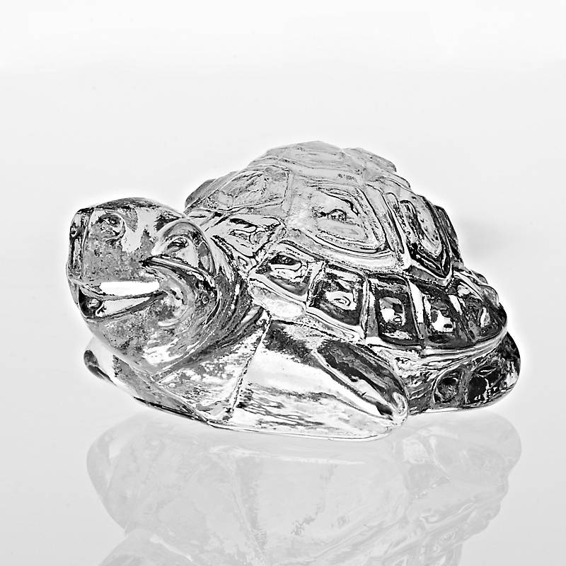 Figur Schildkröte 5 cm, transparent, Glas