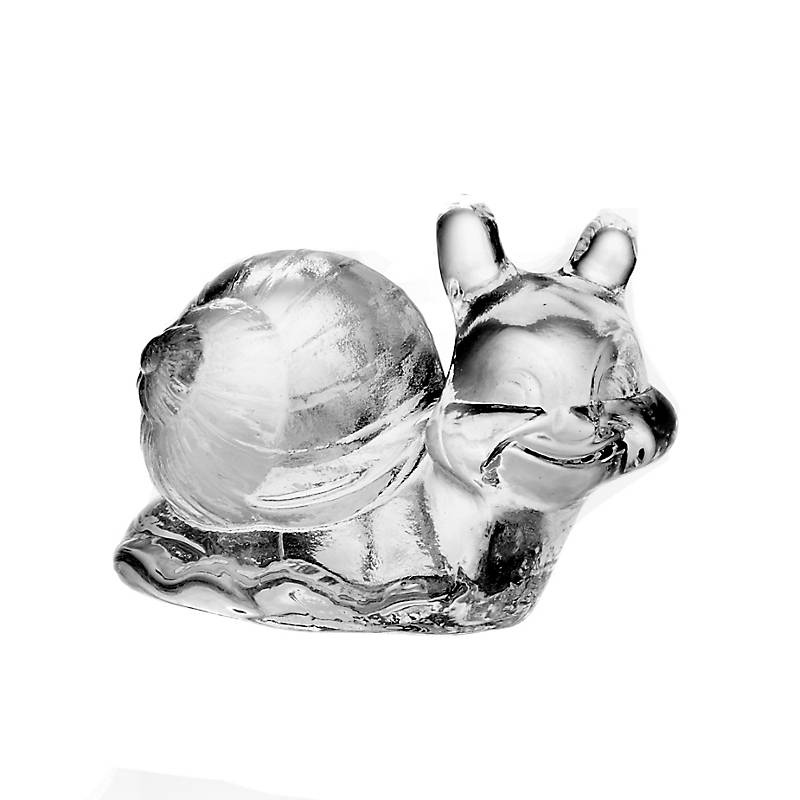 Figur Schnecke 12cm, transparent, Glas