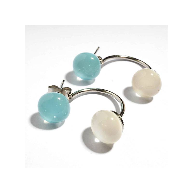 Ohrstecker mit 2 Glassteinen Fresh Opal