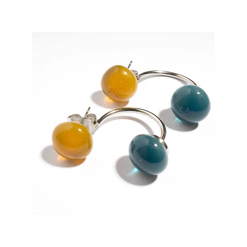 Ohrstecker mit 2 Glassteinen Fresh Opal