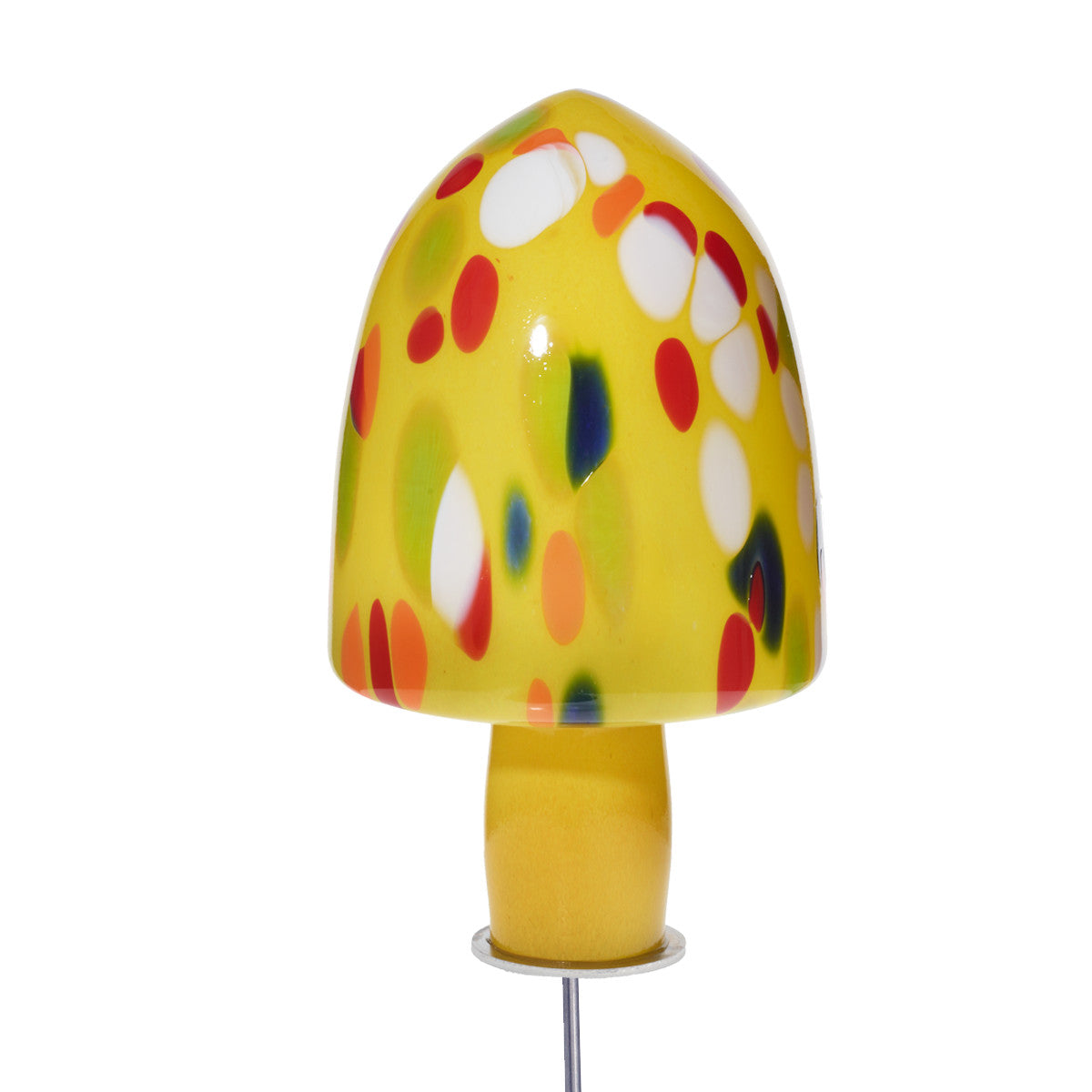Glas-Hut-Pilz 25cm Gartenflair inkl. Stab