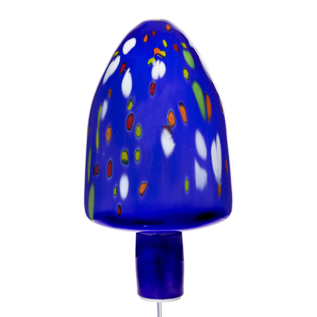 Glas-Hut-Pilz 33cm Gartenflair inkl. Stab, diverse Farben