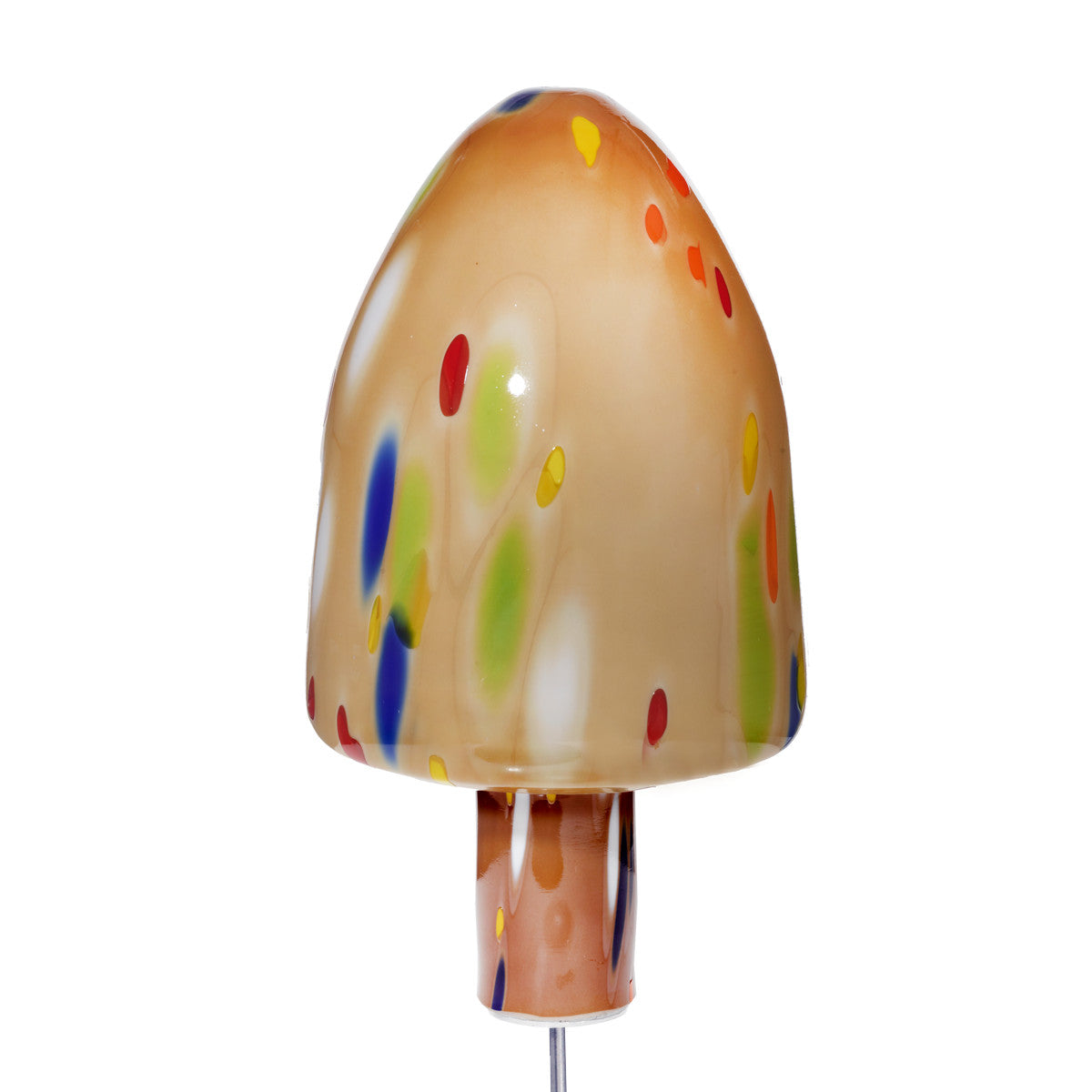 Glas-Hut-Pilz 33cm Gartenflair inkl. Stab, diverse Farben