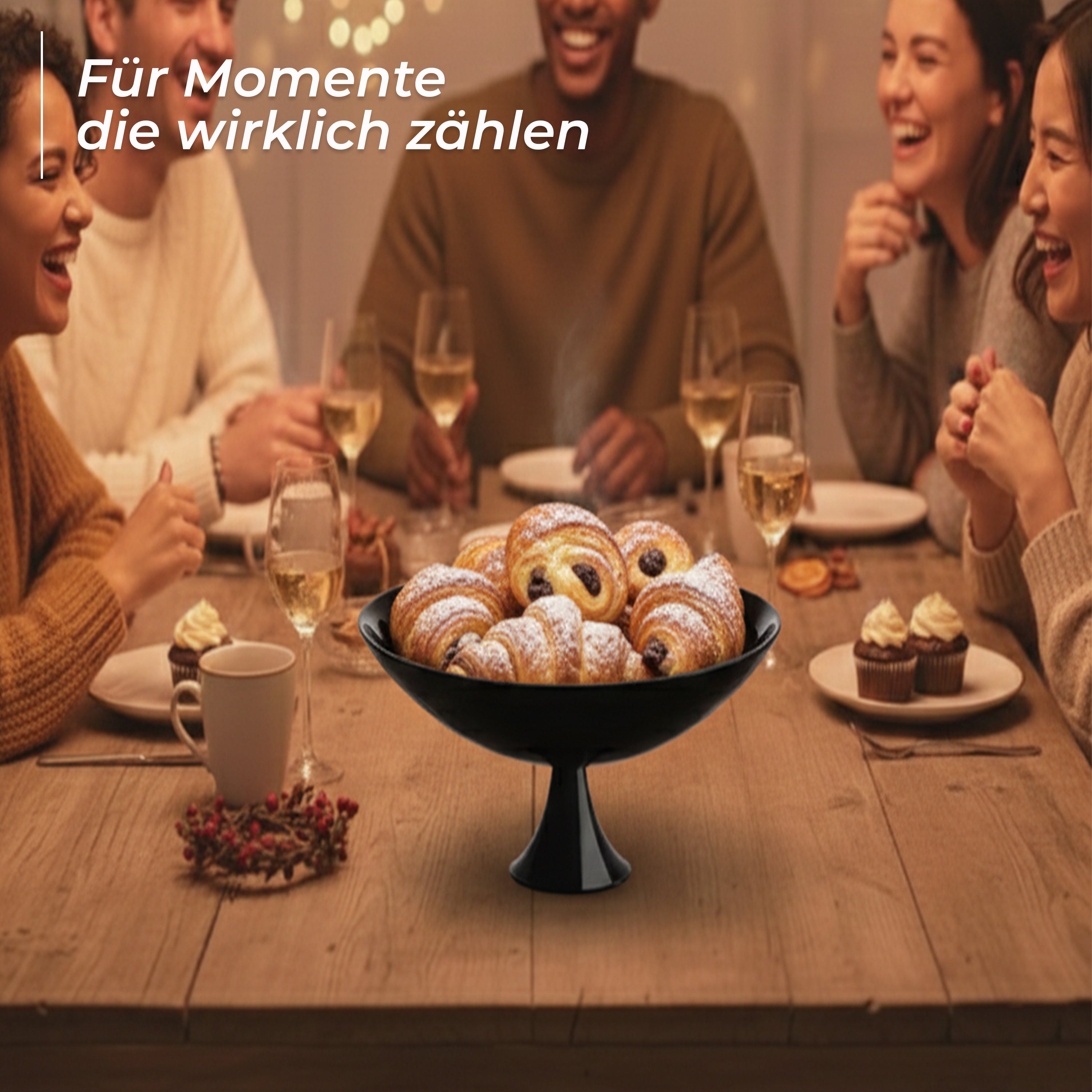 Schale auf Fuß "Night" (32,5cm)