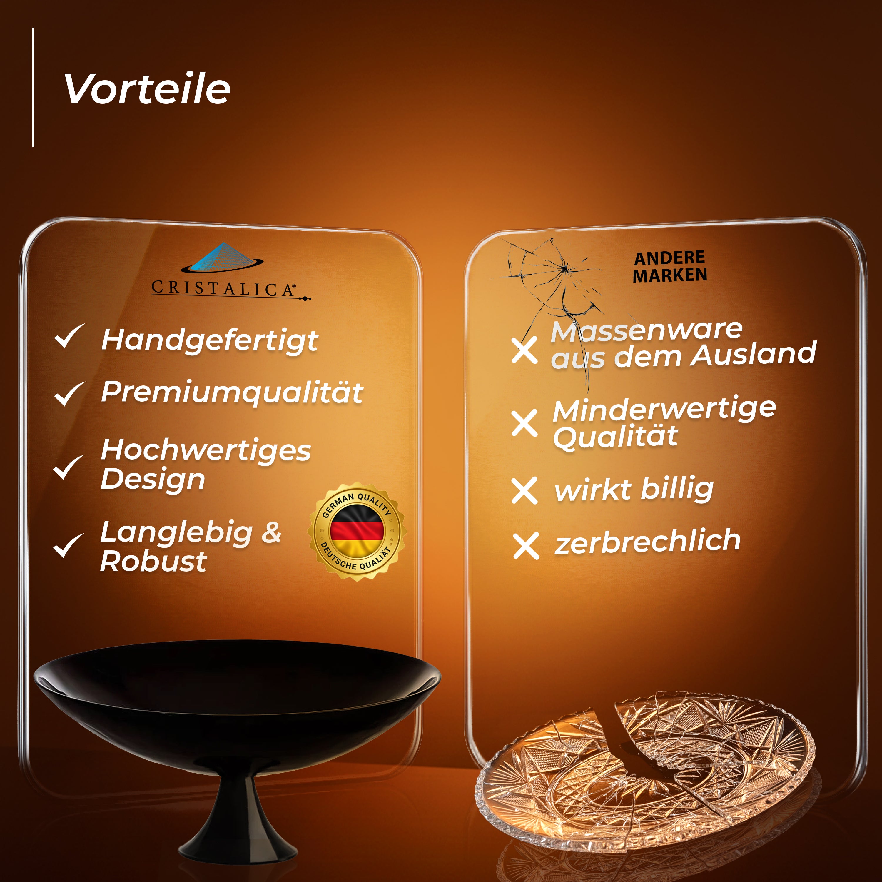 Schale auf Fuß "Night" (32,5cm)