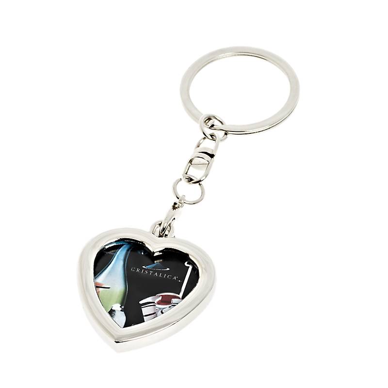 Schlüsselanhänger Foto Herz Metall
