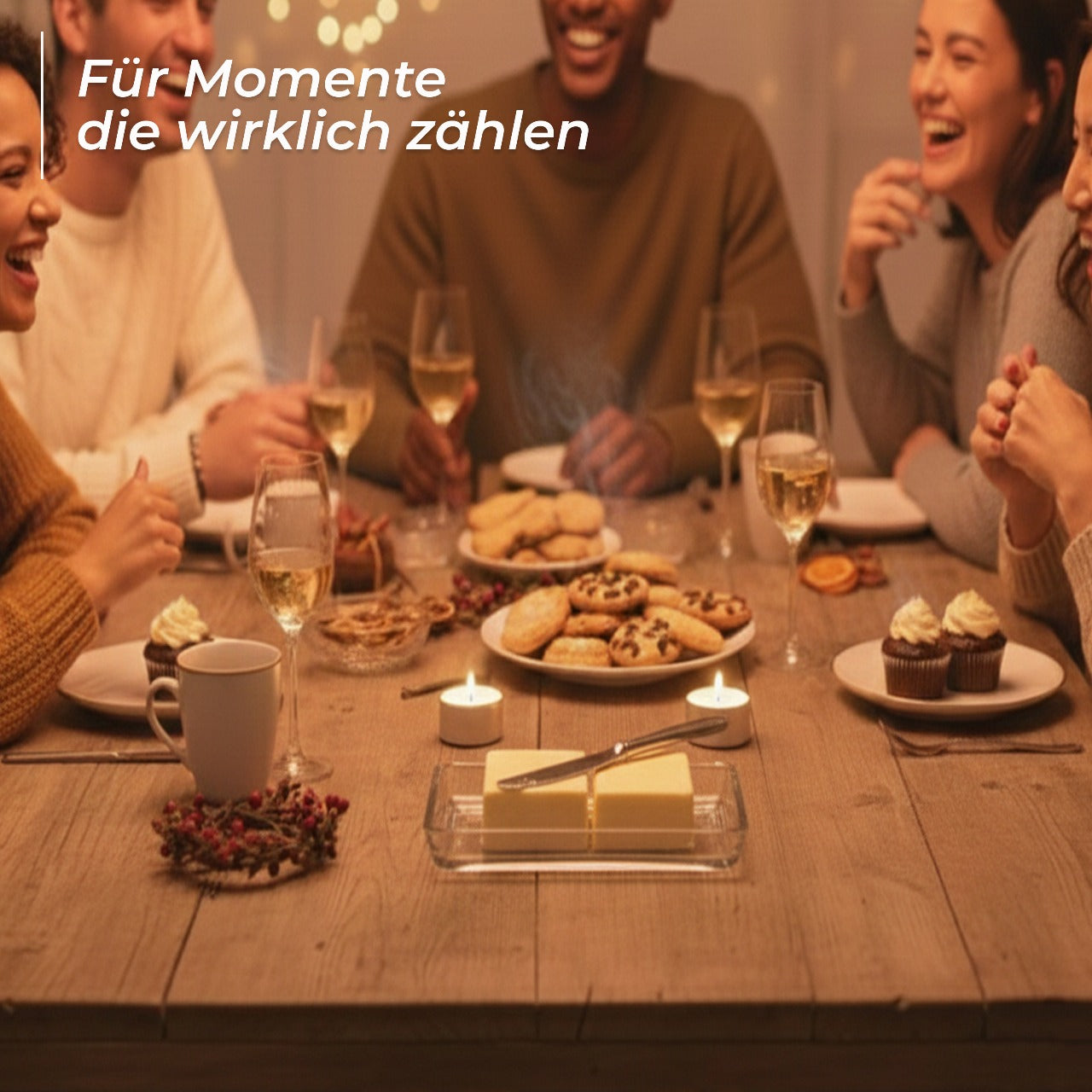 Butterplatte Loft 19x10cm Servierplatte Buffet Teller Kristallglas klar eckig