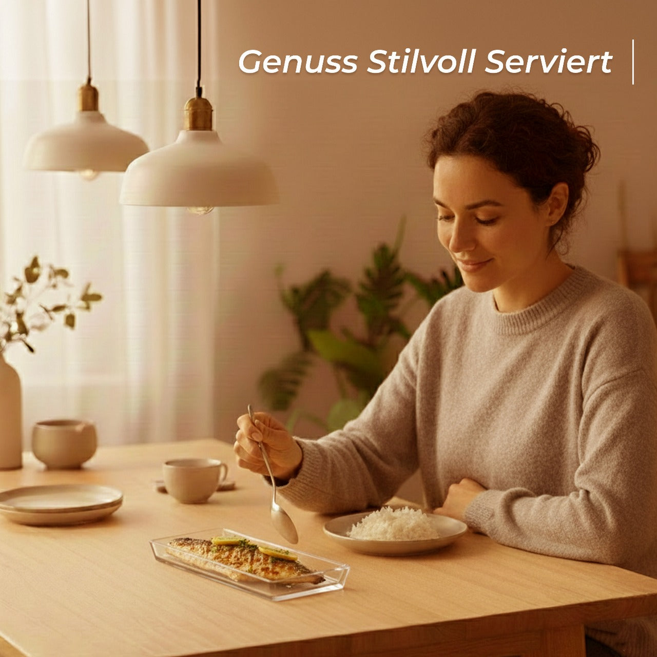 Butterplatte Loft 19x10cm Servierplatte Buffet Teller Kristallglas klar eckig