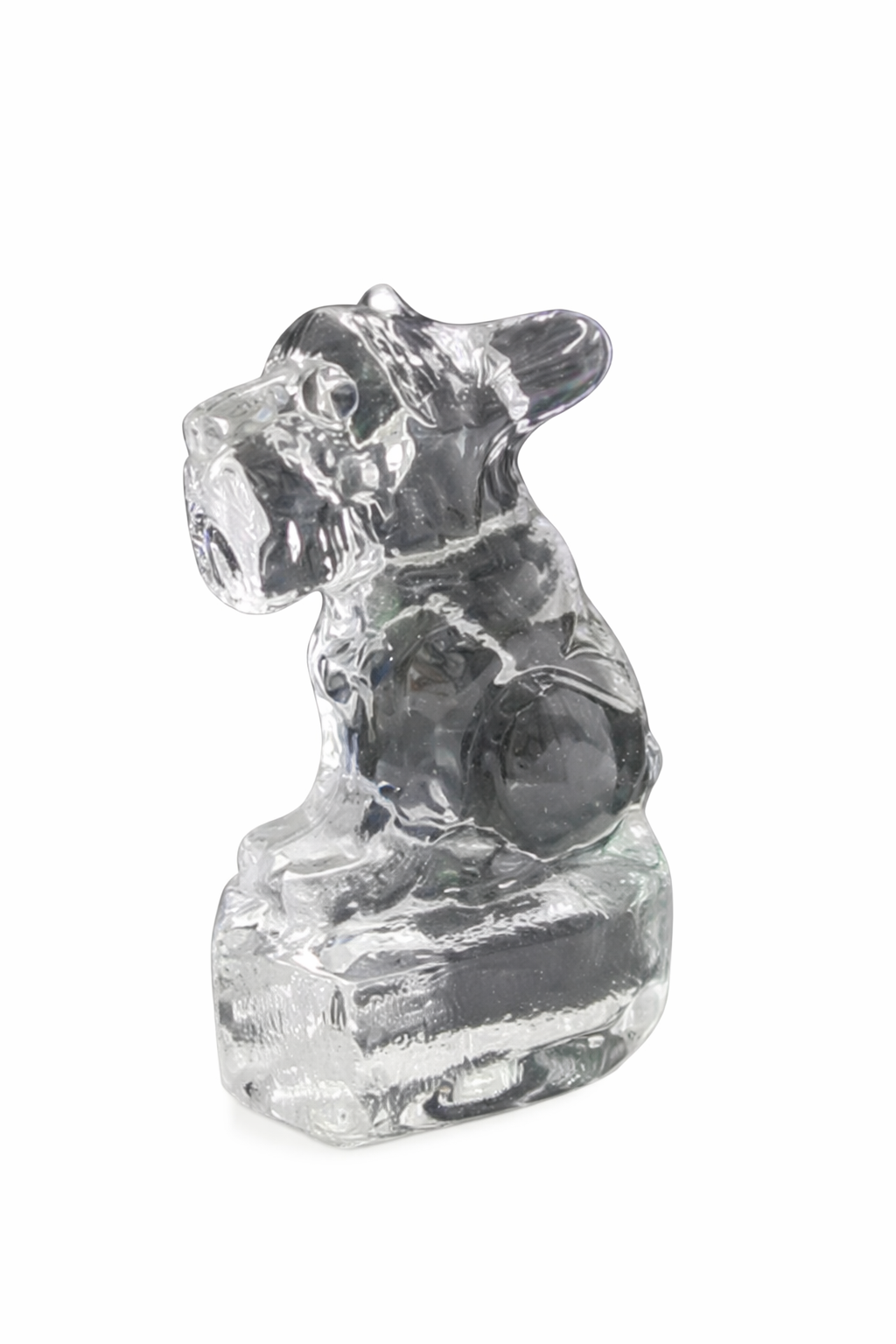 Figur Hund 9 cm, transparent, Glas