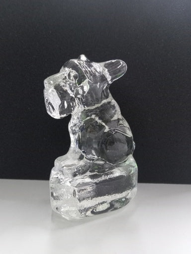 Figur Hund 9 cm, transparent, Glas