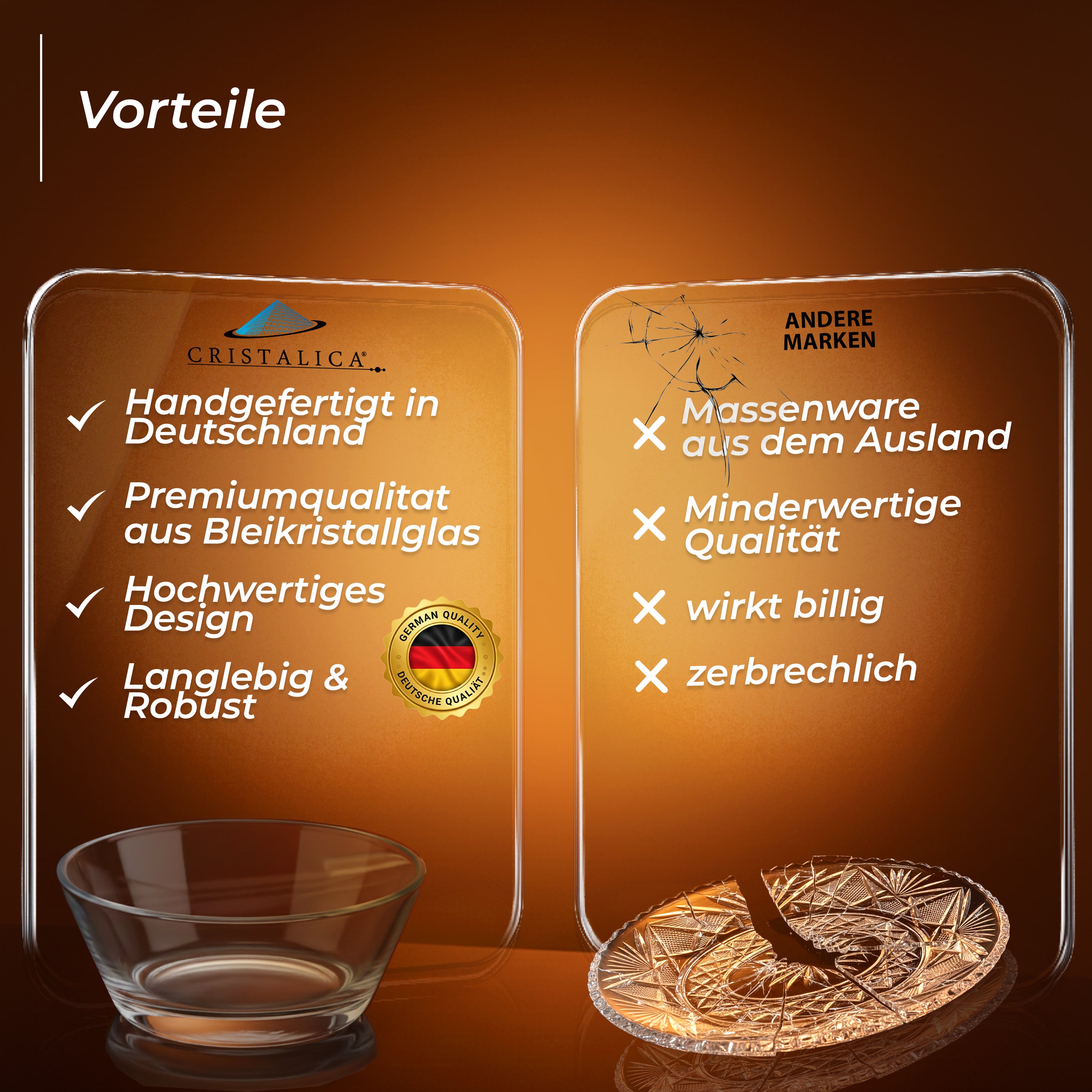 Müslischale Loft 12cm Schüssel Dessertschälchen Kompottschale Bleikristall klar