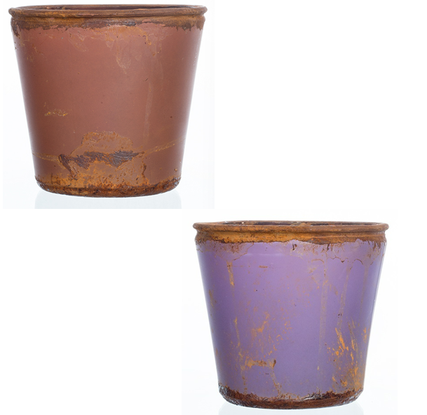 Glas Blumentopf Windlicht 12 cm