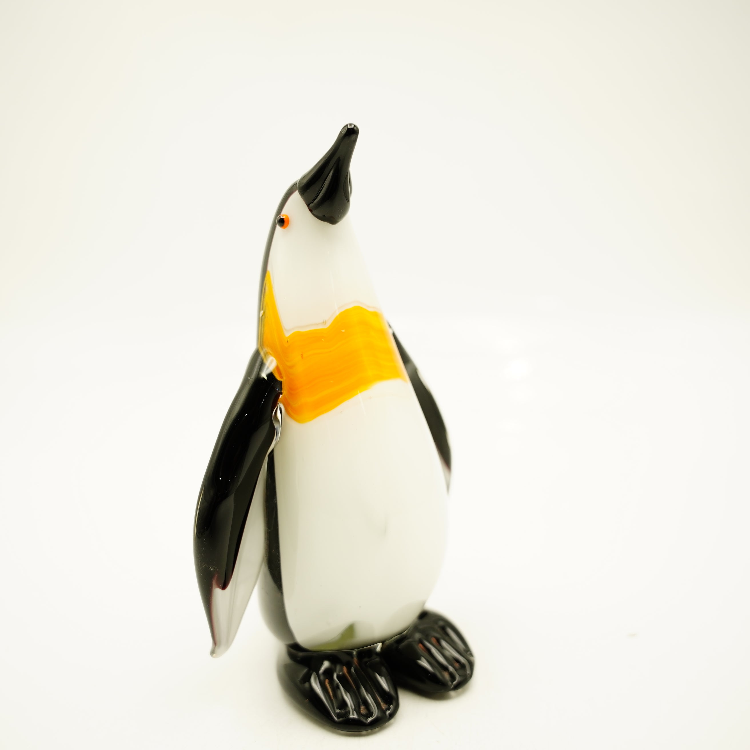 Glasfigur Pinguin Höhe ca. 20,5cm Handarbeit