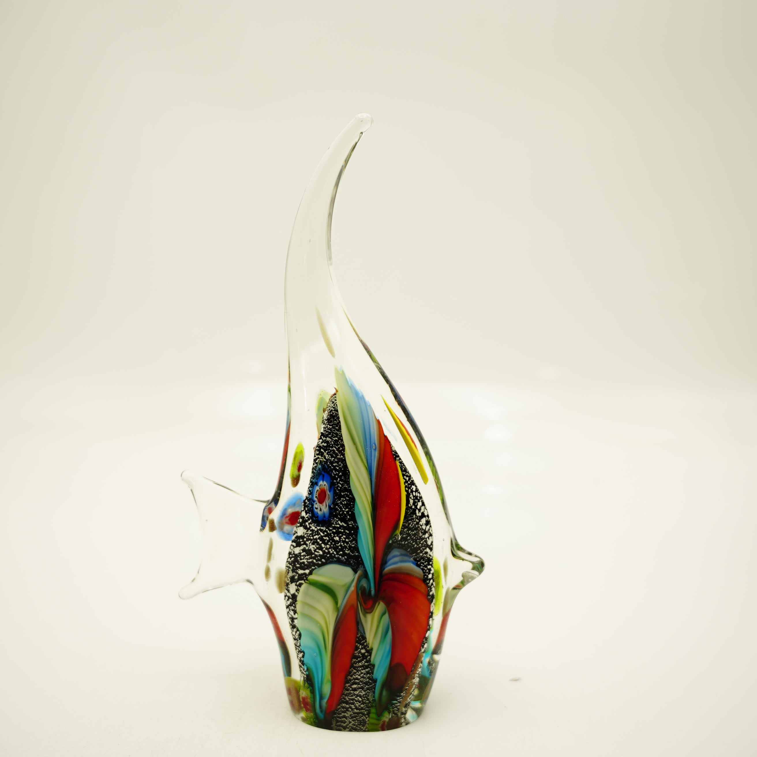 Glasfigur Fisch Höhe ca. 24,5cm Bunt Handarbeit