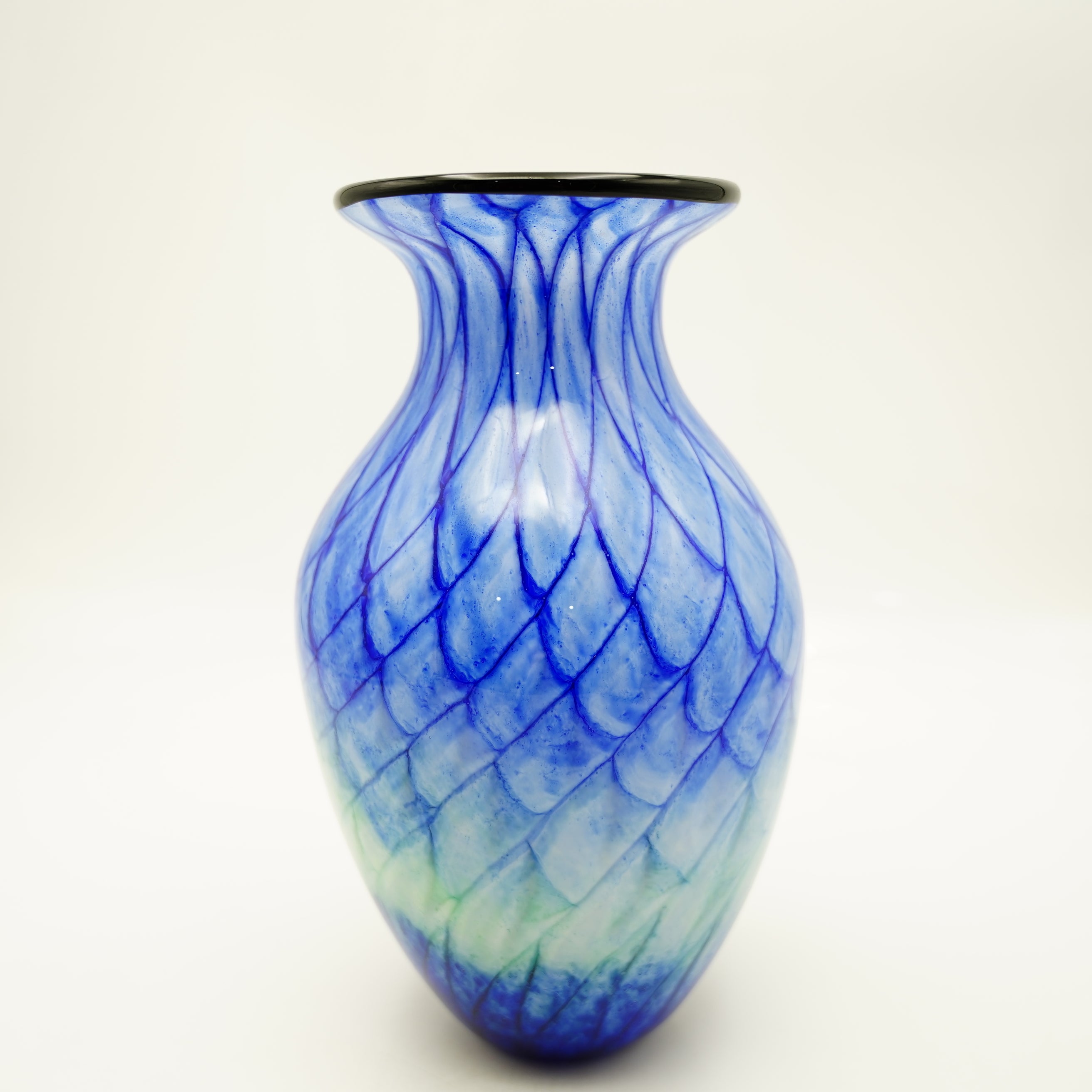 Vase Murano-Stil Vera Höhe ca. 31cm Handarbeit