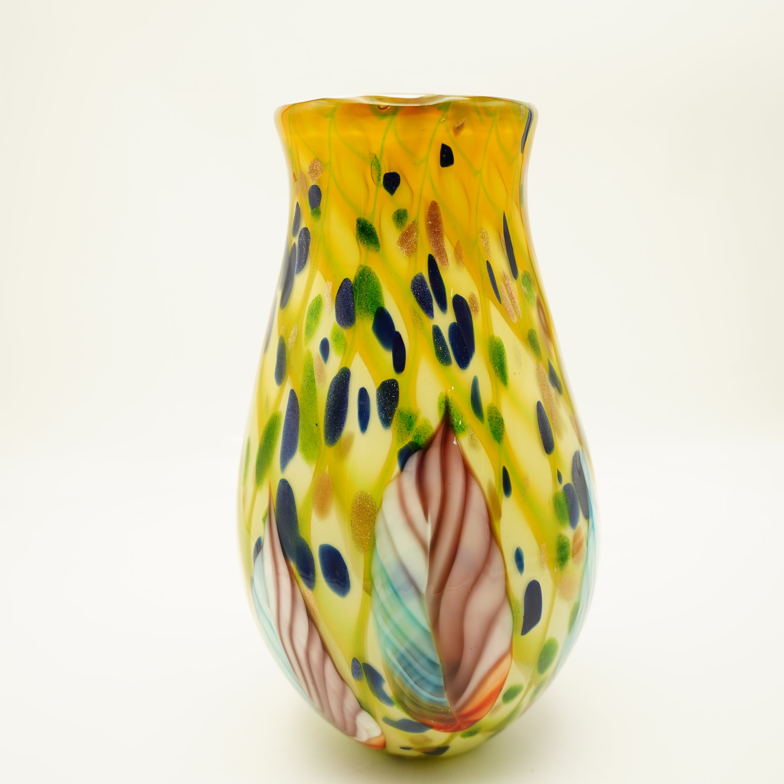 Vase Murano-Stil Fiona Höhe ca. 37cm Bunt Handarbeit