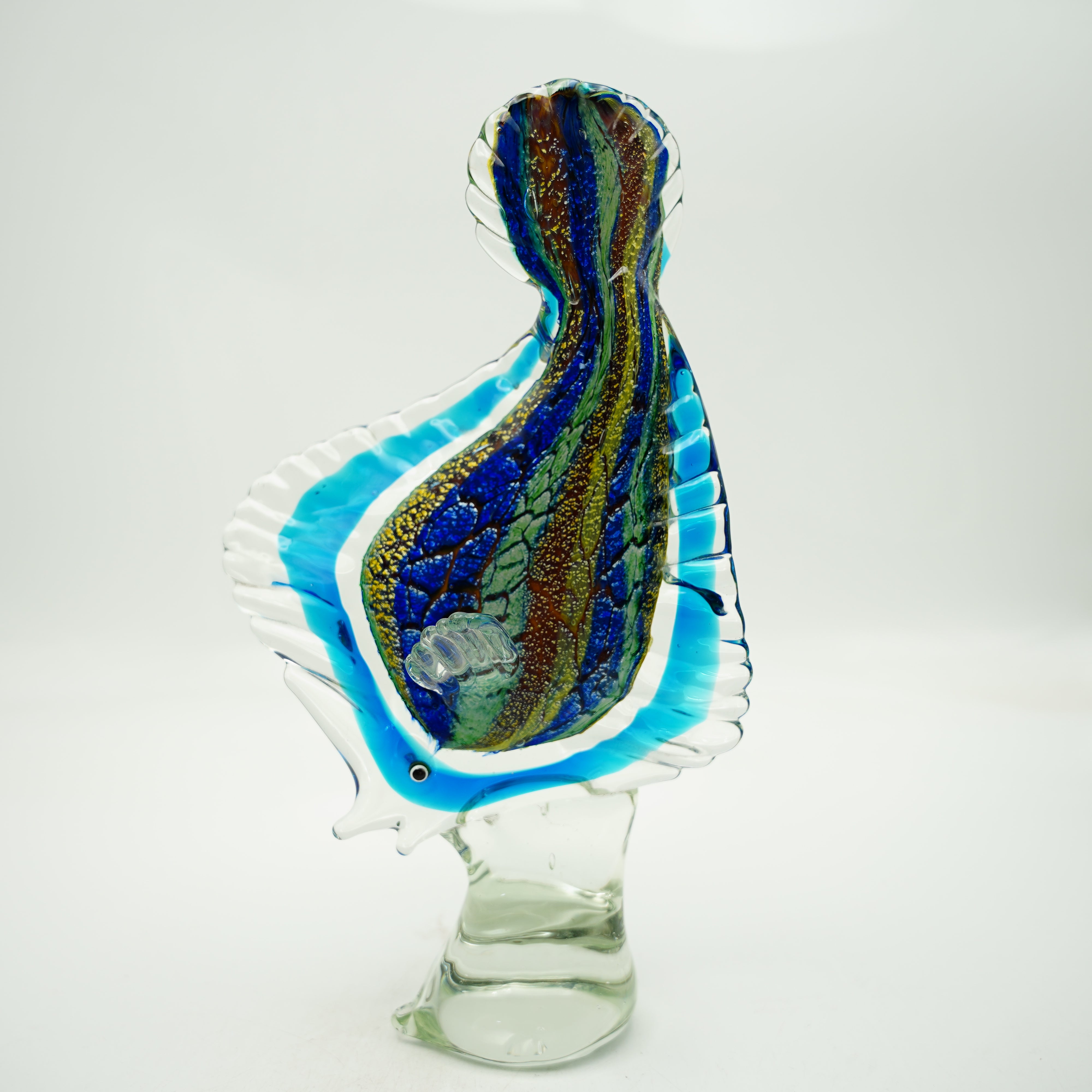 Glasfigur Fisch Höhe ca. 32,5cm Bunt Handarbeit