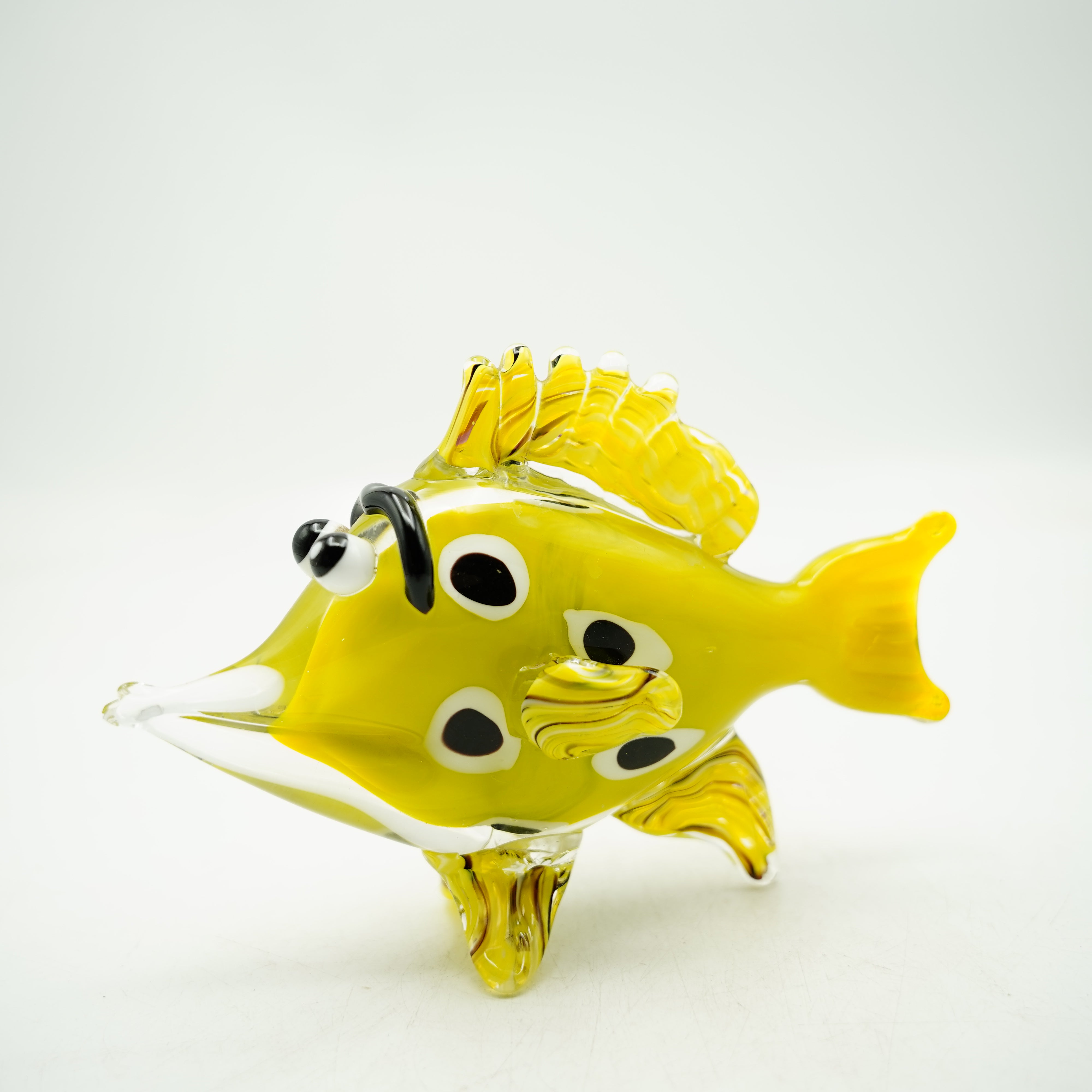 Glasfigur Fisch bubble Höhe ca. 15cm Handarbeit